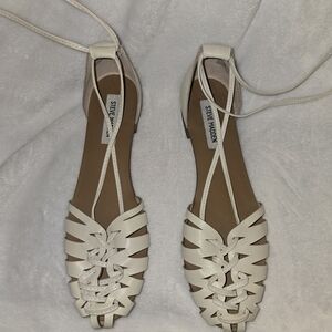 Steve Madden Cream Strappy Sandals